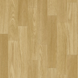 Sol vinyle Batimax Colmar T49 imitation parquet chêne doré, composé de lames courtes et étroites aux nuances chaleureuses