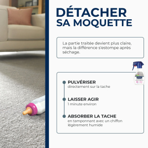 Détachant express Starwax pour tapis et moquette avec action rapide sur taches du quotidien