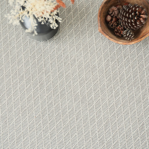 Revêtement de sol tissé plat Timika Blanc craie avec texture fine et rendu naturel