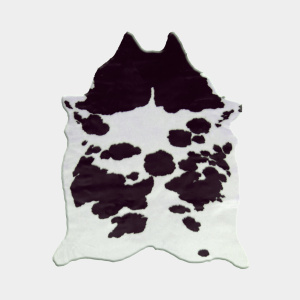 Tapis peau de bête - Imitation vache Holstein - Noir et blanc