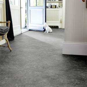 Sol PVC Best - Motif Granit Noir Argenté - Entrée