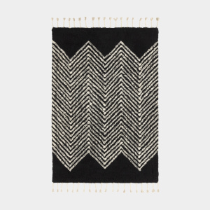 Tapis style Berbère avec franges - Arrow noir