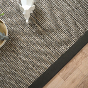 Tapis intérieur / extérieur Bornéo silver ganse polypropylène anthracite - vue de haut