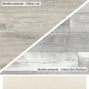Plinthe KronoSwiss modèle W teinte bois gris en situation, finition moderne et élégante