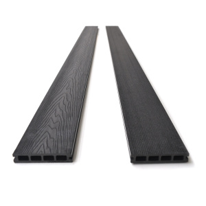 Lame terrasse en bois composite 2 côtés - Brun