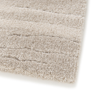 Tapis de salon doux à motif organique Nube beige et crème - coin