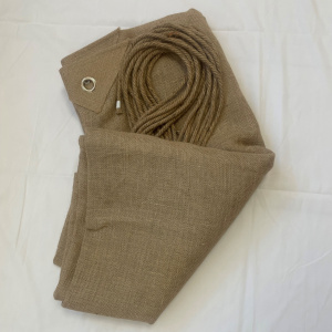 Accessoires de la toile d'ombrage en jute naturelle 280 g/m² avec cordage prêt à installer