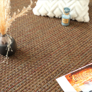 Moquette Tissé Plat - Natté Sumatra - Camel Multicolor