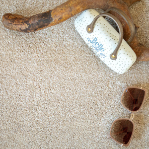 Dalle de moquette repositionnable Flexi Home beige, texture dense et agréable à la marche