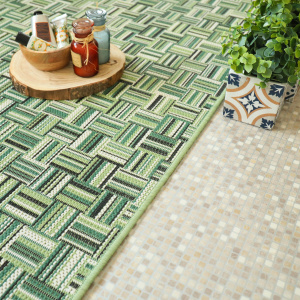 Tapis de jardin Broc Arty tissage vert - vue de près