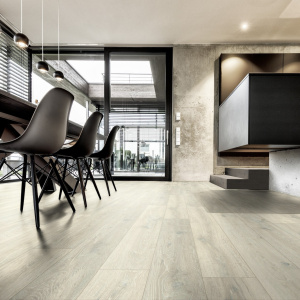 Parquet flottant Stratifié - Cuisine et salle de bain - Lames larges - Chêne Fiji - salle à manger