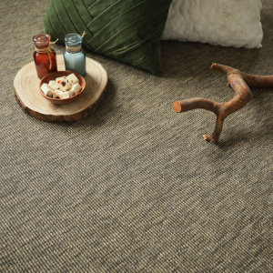 Revêtement de sol moquette Nusa Écorce fibres synthétiques dans un intérieur chaleureux