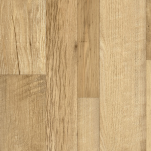 Sol PVC First effet parquet chêne clair, lames bois réalistes aux variations authentiques