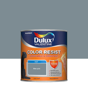 Dulux Valentine Color Resist - Murs&Boiseries - Mat Bleu Gris