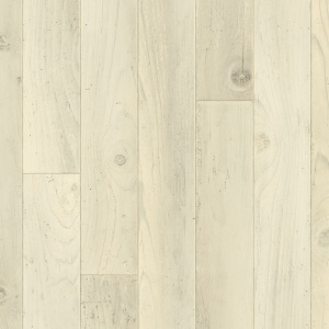 Sol Vinyle First - Imitation parquet blanc rustique shabby