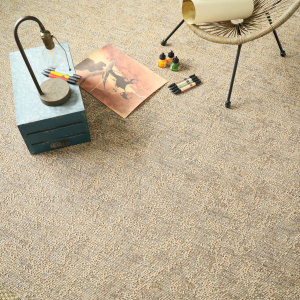 Tissé plat Jambi nuances beige sable - vue de loin