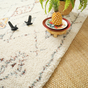 Tapis motif berbère - Empreinte - Multicolore - vue de près