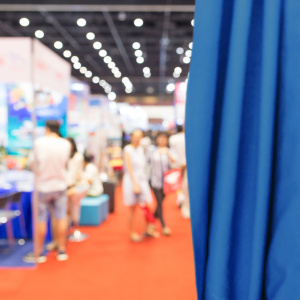 Coton gratté ignifugé couleur carpet bleu - salon événement