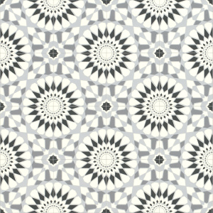 Sol Vinyle Style - Carreaux de ciment motif mosaïque noir