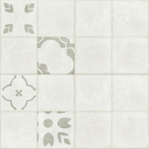 Dalle vinyle - Gerflor Senso Unik - Nomade, décor carreaux de ciment aux motifs graphiques gris sur fond clair