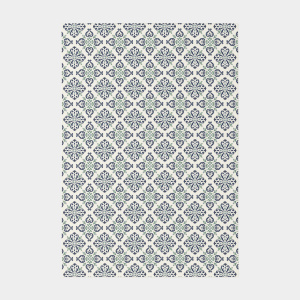 Tapis d'extérieur et intérieur - Louisette - Bleu et vert