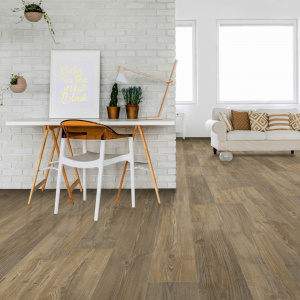 Sol Vinyle Textile Haute Performance - Imitation parquet vieilli cérusé gris - salon