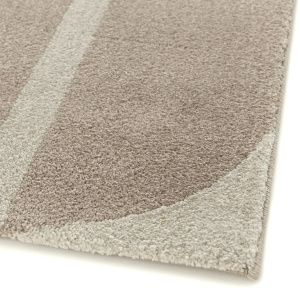 Tapis intérieur géométrique - Milano Vintage - Marron et beige - envers