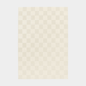 apis Petit Marius crème avec motif damier ton sur ton en poils ras et tissé plat