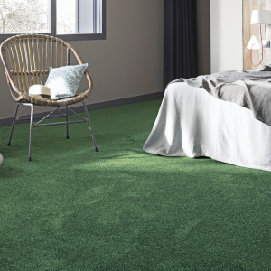 Tapis sur mesure Velours Feelings Balsan couleur vert brocéliande - Chambre