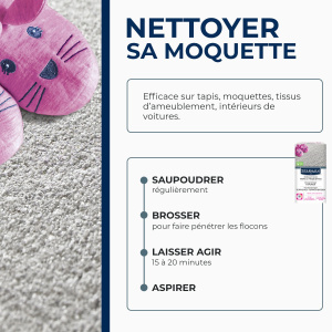 Nettoyant à sec tapis moquettes Starwax pour nettoyage rapide sans eau et sans rinçage avec étapes d'utilisation