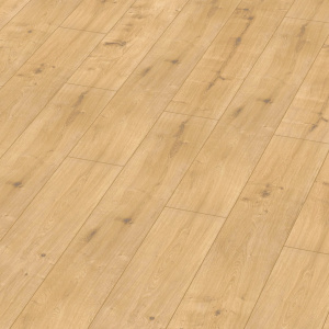 Parquet flottant Stratifié compatible cuisine salle de bain - Chêne beige sahara - vue de près