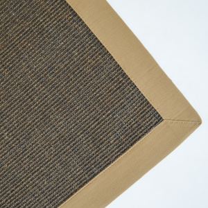 Tapis sisal Yucatan cacao ganse café au lait - coin