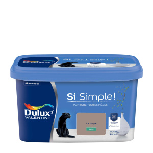 Dulux Valentine Si Simple! - Peinture toutes pièces - Satin Le Taupe - étiquette