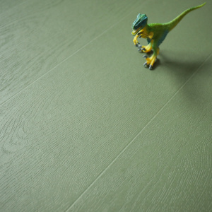 Sol Vinyle Résistance Pro - Parquet bois vintage peint - Vert - vue de près