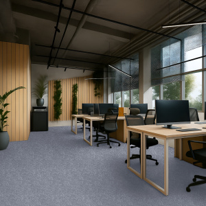 Moquette professionnelle - Trafic 33 Contract - Gris - Bureaux