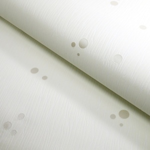 Papier peint vinyle expansé sur intissé - Classique Chic - Pois blanc satiné - Rouleau