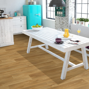 Sol Vinyle Textile Black Edition - Aspect parquet chêne naturel - Cuisine