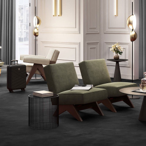 Moquette Sylon noir intense dans un intérieur contemporain au style sophistiqué