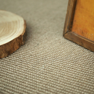 Sisal Yucatan Grège vue de près avec relief discret et fibres naturelles