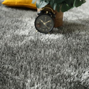 Moquette épaisse Éclat shaggy gris foncé - zoom