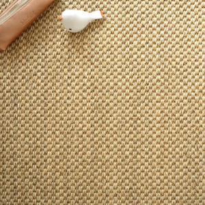 Tapis sur mesure Sisal Kidara grosses boucles naturel - Vue de haut