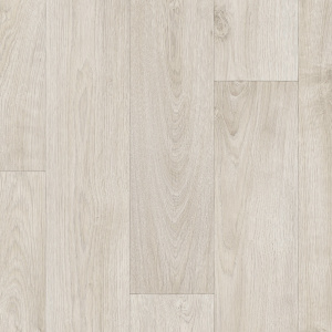 Sol vinyle Batimax Tavel T19 imitation parquet bois blanc grisé, avec des lames décalées aux veinages subtils et aux nuances cendrées