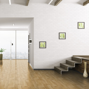 Sol PVC Best - Imitation parquet Hêtre Brun Clair - Couloir