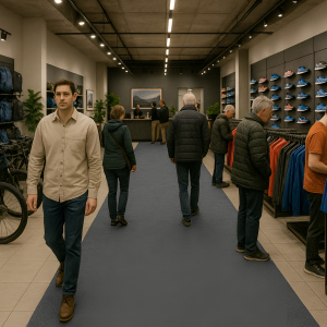 Moquette Stand Event - Gris souris - Couloir magasin