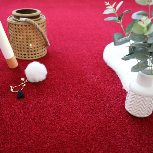 Moquette Manège Rouge dans espace intérieur avec éléments décoratifs et ambiance cosy