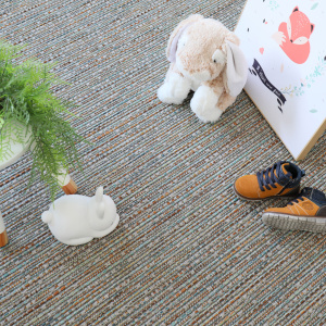 Tapis sur mesure Tissé plat Bornéo - Silver Multicolor - vue de loin