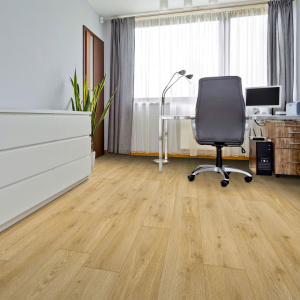 Sol vinyle Link Plus imitation bois - ambiance lumineuse dans bureau moderne