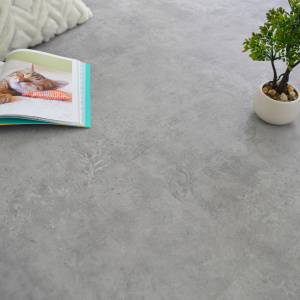 Dalle sol vinyle rigide Performance - Clic 5G - Béton marqué, texture mate grise effet béton décoratif