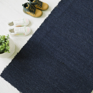Paillasson - Tapis brosse Coco - Bleu - Ep. 23mm - vue de haut