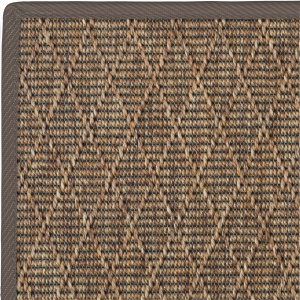 Tapis intérieur / extérieur Timika marron camel galon marron